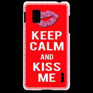 Coque LG Optimus G Keep Calm Kiss me Rouge