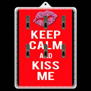 Porte clés Keep Calm Kiss me Rouge