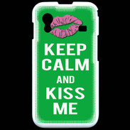 Coque Samsung ACE S5830 Keep Calm Kiss me Vert