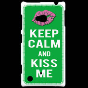 Coque Nokia Lumia 720 Keep Calm Kiss me Vert