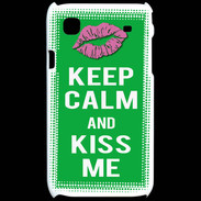 Coque Samsung Galaxy S Keep Calm Kiss me Vert