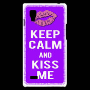 Coque LG Optimus L9 Keep Calm Kiss me Violet