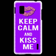 Coque LG Optimus G Keep Calm Kiss me Violet