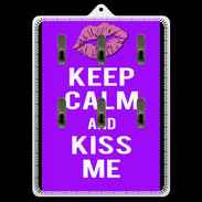 Porte clés Keep Calm Kiss me Violet