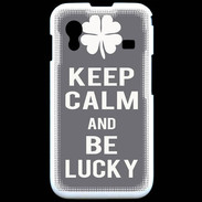 Coque Samsung ACE S5830 Keep Calm Be lucky Gris