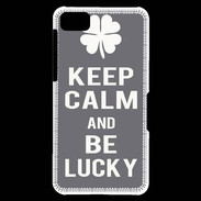 Coque Blackberry Z10 Keep Calm Be lucky Gris