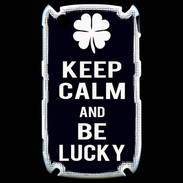 Coque Blackberry 8520 Keep Calm Be lucky Noir