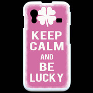 Coque Samsung ACE S5830 Keep Calm Be Lucky Rose