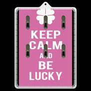 Porte clés Keep Calm Be Lucky Rose