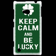Coque Nokia Lumia 720 Keep Calm Be lucky Vert