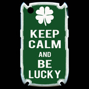 Coque Blackberry 8520 Keep Calm Be lucky Vert