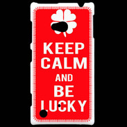 Coque Nokia Lumia 720 Keep Calm Be Lucky Rouge