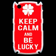 Coque Blackberry 8520 Keep Calm Be Lucky Rouge