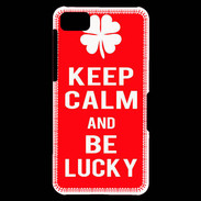 Coque Blackberry Z10 Keep Calm Be Lucky Rouge