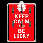 Porte clés Keep Calm Be Lucky Rouge