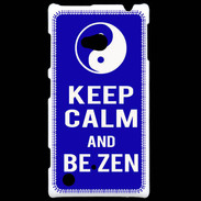 Coque Nokia Lumia 720 Keep Calm Be Zen Bleu