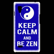 Coque LG Optimus L9 Keep Calm Be Zen Bleu