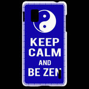 Coque LG Optimus G Keep Calm Be Zen Bleu