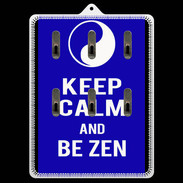 Porte clés Keep Calm Be Zen Bleu