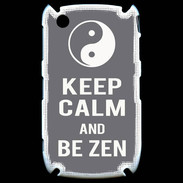 Coque Blackberry 8520 Keep Calm Be Zen Gris