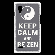 Coque LG Optimus L9 Keep Calm Be Zen Gris
