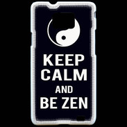 Coque Samsung Galaxy S2 Keep Calm Be Zen Noir