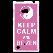 Coque Nokia Lumia 720 Keep Calm Be Zen Rose