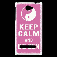 Coque HTC Windows Phone 8S Keep Calm Be Zen Rose