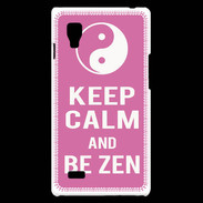 Coque LG Optimus L9 Keep Calm Be Zen Rose