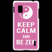 Coque LG Optimus G Keep Calm Be Zen Rose
