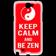 Coque Samsung Galaxy Note 2 Keep Calm Be Zen Rouge