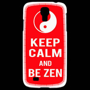 Coque Samsung Galaxy S4 Keep Calm Be Zen Rouge