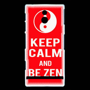 Coque Sony Xperia P Keep Calm Be Zen Rouge
