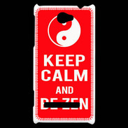Coque HTC Windows Phone 8S Keep Calm Be Zen Rouge
