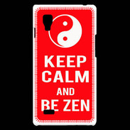 Coque LG Optimus L9 Keep Calm Be Zen Rouge