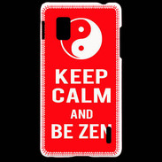 Coque LG Optimus G Keep Calm Be Zen Rouge