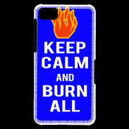 Coque Blackberry Z10 Keep Calm Burn Bleu