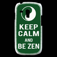 Coque Samsung Galaxy S3 Mini Keep Calm Be Zen Vert