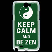 Coque Samsung Galaxy Note 2 Keep Calm Be Zen Vert