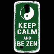 Coque Samsung Galaxy S4 Keep Calm Be Zen Vert