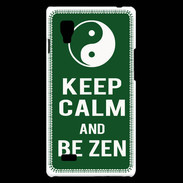 Coque LG Optimus L9 Keep Calm Be Zen Vert