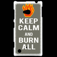 Coque Nokia Lumia 720 Keep Calm Burn Gris