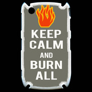 Coque Blackberry 8520 Keep Calm Burn Gris