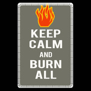 Etui carte bancaire Keep Calm Burn Gris