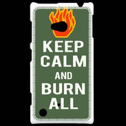 Coque Nokia Lumia 720 Keep Calm Burn Kaki