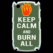 Coque Blackberry 8520 Keep Calm Burn Kaki