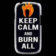 Coque Samsung Galaxy S3 Mini Keep Calm Burn Noir