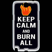Coque Samsung Galaxy Note 2 Keep Calm Burn Noir