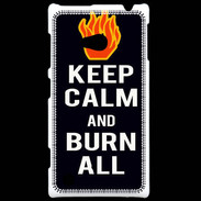 Coque Nokia Lumia 720 Keep Calm Burn Noir