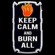 Coque Blackberry 8520 Keep Calm Burn Noir